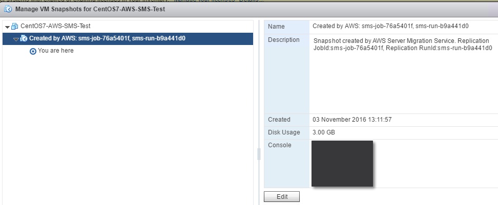 AWS Server Migration Service Seeding Snapshot