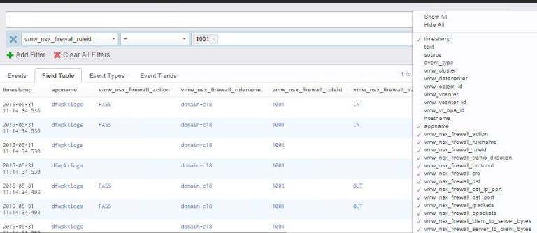 Query Firewall Events Log Insight
